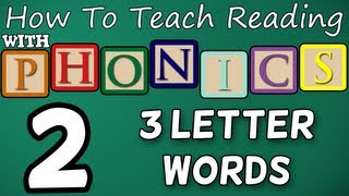 How to teach reading with phonics  212  CVCs 3 Letter Words  Learn English Phonics [upl. by Daile]