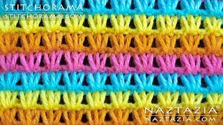 HOW to CROCHET TUNISIAN SHELL STITCH LACE  Stitchorama by Naztazia [upl. by Irra503]