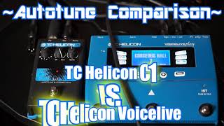 Autotune Comparison TC Helicon C1 vs TC Helicon Voicelive Play [upl. by Kcam876]