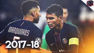 Thiago Silva amp Marquinhos  Brazillian Duo  Defensive Skills  201718 HD [upl. by Suolhcin]