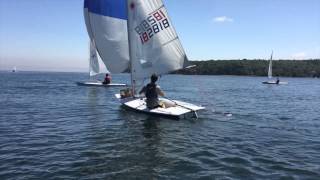 Laser Radial Sailboat with a Spinnaker [upl. by Yltneb]