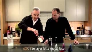 aerolatte  milk frother makes three layer caffè latte macchiato [upl. by Shandy460]