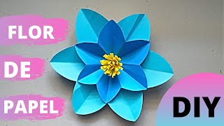 COMO HACER FLOR DE PAPEL GIGANTE FÁCIL Y RÁPIDO  HOW TO MAKE FLOWER PAPER FLOWER EASY AND FAST [upl. by Ahsinek]