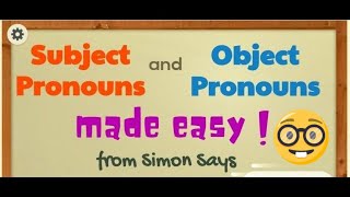 Subject and Object Pronouns  English Grammar [upl. by Jonell]