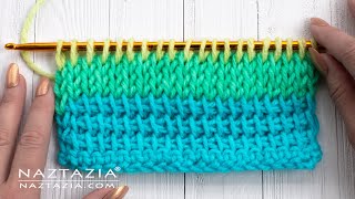 HOW to TUNISIAN CROCHET for BEGINNERS  SIMPLE and KNIT Stitch [upl. by Ayinat]