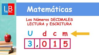 Los Números DECIMALES LECTURA y ESCRITURA ✔👩‍🏫 PRIMARIA [upl. by Kramer]