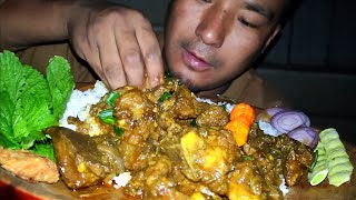 eating spicy mutton curry  Naga mukbang  kents vlog [upl. by Eirrej]