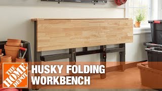 Husky Folding Workbench  Garage Storage Ideas [upl. by Iron36]