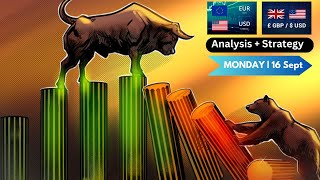 EURUSD Analysis MONDAY 16 Sep  GBPUSD Analysis MONDAY 16 Sep  EURUSD Strategy GBPUSD Strategy [upl. by Luce]