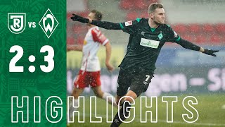 HIGHLIGHTS SSV Jahn Regensburg  SV Werder Bremen 23  Erster Auswärtssieg für Ole Werner [upl. by Oicnecserc]