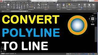 How to Convert Polyline to Line in AutoCAD 2018 [upl. by Fanestil]