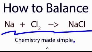 How to Balance Na  Cl2  NaCl [upl. by Vargas]