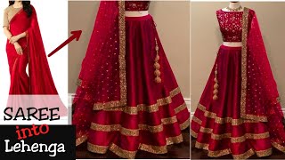 DIY How to Make Lehenga लेहंगा in 10 minutes [upl. by Winola929]