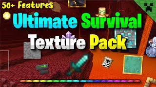 Ultimate Survival Texture Pack v2 USTP  Best Default Edit MCPE Pack  Useful [upl. by Naved873]