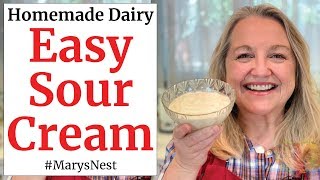 How to Make Sour Cream with 2 Ingredients  Easy Homemade Sour Cream [upl. by Poland]