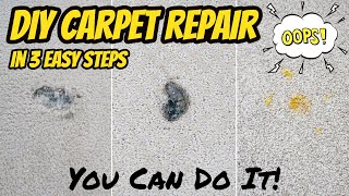 DIY Carpet Repair in 3 Easy Steps [upl. by Akiras]