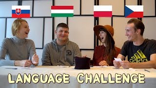 LANGUAGE CHALLENGE Polish Hungarian Czech Slovak  Globe in the Hat 2 [upl. by Kidd]