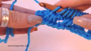 Tunisian Crochet Simple Beginner Lace [upl. by Anotyad]