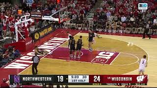 Wisconsin Basketball Highlights vs Northwestern 11324 [upl. by Cherish]