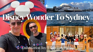 Disney Wonder Embarkation Day  Ship Tour  Inaugural Cruise To Australia  Stateroom Verandah Tour [upl. by Damick]