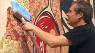 Shepard Fairey Creates Mural on Houston street [upl. by Enaz]