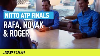 Round Table With Nadal Djokovic amp Federer  Nitto ATP Finals  ATP [upl. by Zilada]