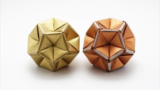 ORIGAMI EXCAVATED DODECAHEDRON Jo Nakashima [upl. by Annola]