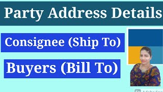 Buyers Bill to amp Consignee Ship to address setting in Tally Prime l how to set Bill to amp Ship to [upl. by Lindblad711]