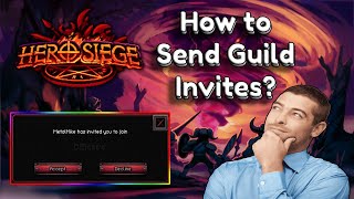 How to Send Guild invites  Hero Siege [upl. by Yahsed435]