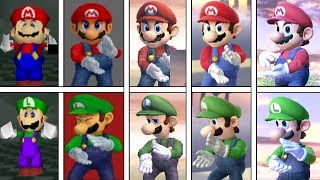 Evolution Of All Characters Clapping Animation in Super Smash Bros Series [upl. by Cullin]