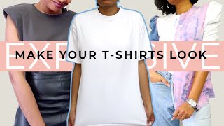 10 Upcycles to Make Your TShirts Look Expensive  Designer Thrift Flips [upl. by Nnylyam660]