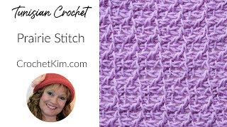 Tunisian Crochet Prairie Stitch Tutorial by Kim Guzman [upl. by Nonregla]