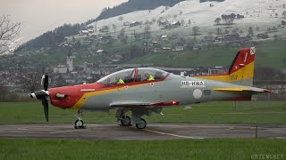 Airport Buochs 2020 December Part 12  New PC21 PC24 PC12 and other Guests [upl. by Mccollum]