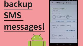 How to backup Android SMS messages [upl. by Leirud]