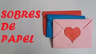 Sobres de papel para cartas de san valentin [upl. by Suivatna]