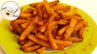 Selbstgemachte Pommes frites 🍟  Heißluftfritteuse Airfryer  Rezept [upl. by Acirretahs]