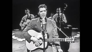 Elvis performing quotHEARTBREAK HOTELquot on Stage Show  March 17 1956 [upl. by Spevek36]