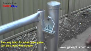 Gate Latch 2 way for round pipe and square [upl. by Ardnahs325]