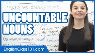 Uncountable Nouns  Learn English Grammar [upl. by Kahl]