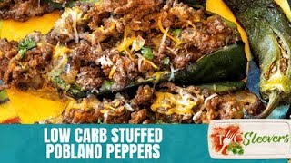 Low Carb Stuffed Poblano Peppers [upl. by Glennon]