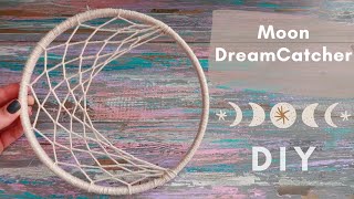 Moon Dreamcatcher DIY easy step by step tutorial [upl. by Husha]