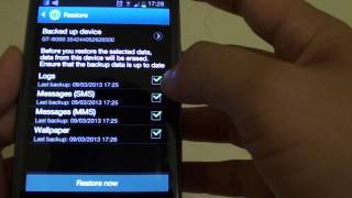 Samsung Galaxy S3 How to Restore Logs SMS MMS Messages and Wallpaper from Backup [upl. by Carlee]