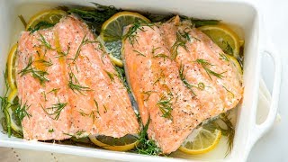 Lemon Dill Baked Salmon Recipe [upl. by Noired]