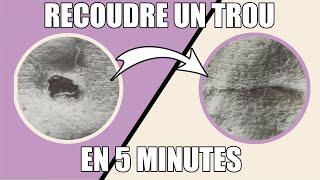 TUTO  RECOUDRE UN TROU [upl. by Pengelly]