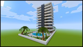 Minecraft How To Build a Modern Hotel  PART 1 [upl. by Astrahan857]