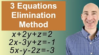 Solving Systems of 3 Equations Elimination [upl. by Nowujalo884]