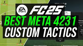 BEST META 4231 CUSTOM TACTICS amp ROLES  EA FC 25 [upl. by Attlee668]