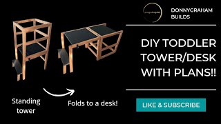 DIY ToddlerLearning Tower With Plans [upl. by Enylodnewg]