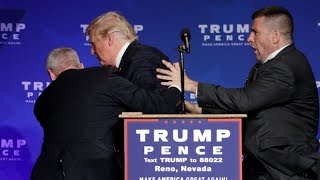 Donald Trump rushed off stage during rally in Nevada [upl. by Latimore]