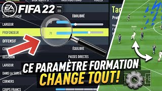 CE PARAMÈTRE FORMATION CHANGE TOUT SUR FIFA 22  tactique perso [upl. by Harty]